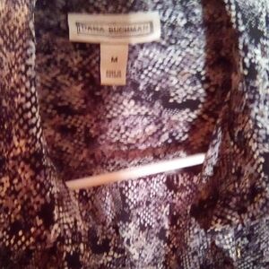 Dana Buchman Black and White Button Down Shirt